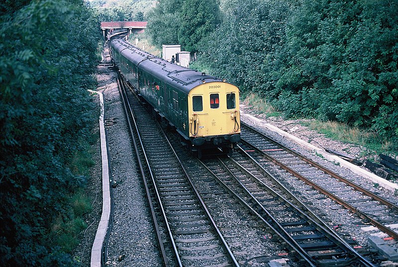 File:BR SR Thumper 4L 203001 and 6L1001 DEMUs - Uckfield Line 11.JPG