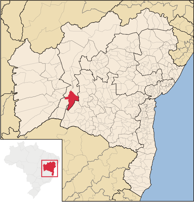 Localização de Bom Jesus da Lapa na Bahia