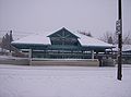 Zimní počasí na stanici Banff Trail v Calgary.