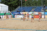 Deutsch: Beachhandball Europameisterschaften 2019 (Beach handball Euro); Tag 2: 3. Juli 2019 – Frauen, Vorrunde Gruppe D, Ukraine-Deutschland 2:0 (23:22, 32:24) English: Beach handball Euro; Day 2: 3 July 2019 – Women Preliminary Round Group D – Ukraine-Germany 2:0 (23:22, 32:24)