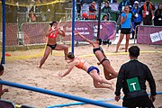 Deutsch: Beachhandball bei den Olympischen Jugendspielen 2018; Tag 5, 10. November 2018; Mädchen, Hauptrunde - Chinese Taipei (Taiwan)-Niederlande 1:2 English: Beach handball at the 2018 Summer Youth Olympics at 11 October 2018 – Girls Main Round – Chinese Taipei (Taiwan)-Netherlands 1:2