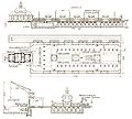 petrol facilities (longitudinal section, plan, transverse section) by Friedrich Krause in 1913