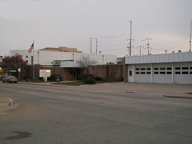 Bettendorf's city hall, police station, and one of its fire departments.
