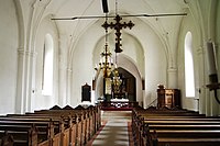 Klosterkyrkans interiör.