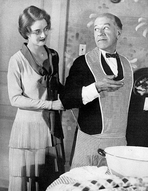 Bette Davis and Donald Meek in Broken Dishes (1929). "I was now a bona fide Broadway actress—in a hit," Davis wrote.