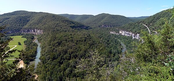 View of the Ozarks from the Buffalo National River, Newton County, Arkansas