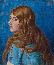 Buste de femme rousse vue de profil (1913)