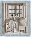 At a Window in the Artist's Studio (1852)
