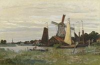 A Windmill at Zaandam CLAUDE MONET 1840 - 1926 UN MOULIN A ZAANDAM.jpg