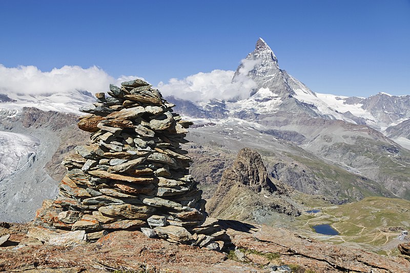 File:Cairn on Gornergrat, Wallis, Switzerland, 2012 August.jpg