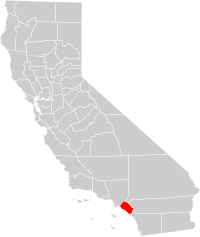 Locatie van Orange County in Californië