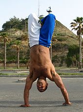 Capoeira handstand with bent legs CapoeiraHandstand1 ST 05.jpg