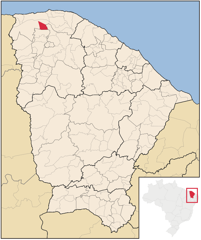 Localização de Martinópole no Ceará