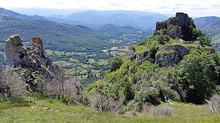 Vues depuis la crête surplombant le château.