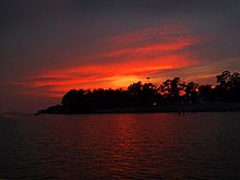 Sunset at Chandipur beach Chandipur sea beach Baleswar.jpg