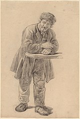 Man Leaning on a Counter