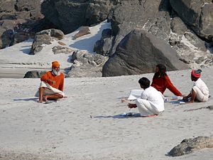 Chitchat at bank of River Ganga at Rishikesh photographed by Sumita Roy.jpg