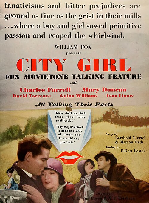 City Girl ad in The Film Daily, 1929