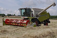 A combine harvester on an English farm Claas Tucano 430 combine harvester.jpg
