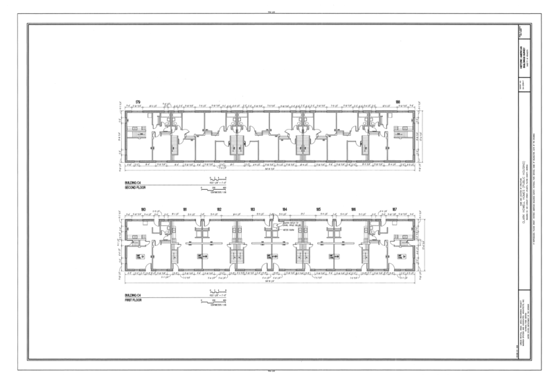 File:Clark Howell Homes, Building C-4, 432 Lovejoy Street, Atlanta, Fulton County, GA HABS GA,61-ATLA,63F- (sheet 1 of 4).png