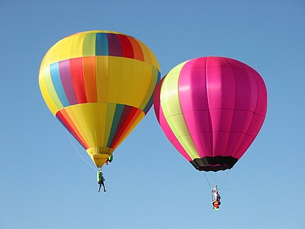 A pair of Hopper balloons