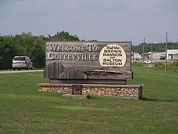 Sign at the entrance to the city, 2006