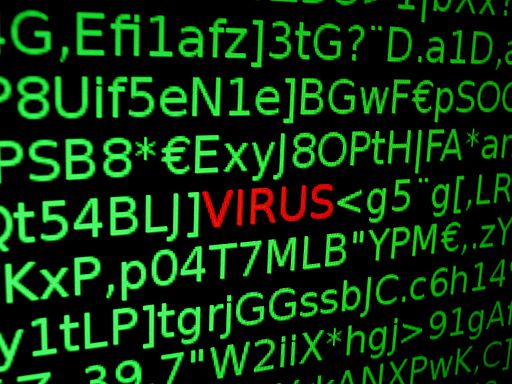 Computer virus illustration