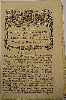 Corriere di Gabinetto 11. listopadu 1785.jpg