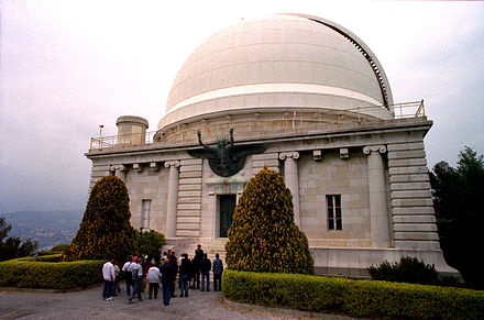 View of the Bischoffsheim cupola, the main cupola of Nice Observatory