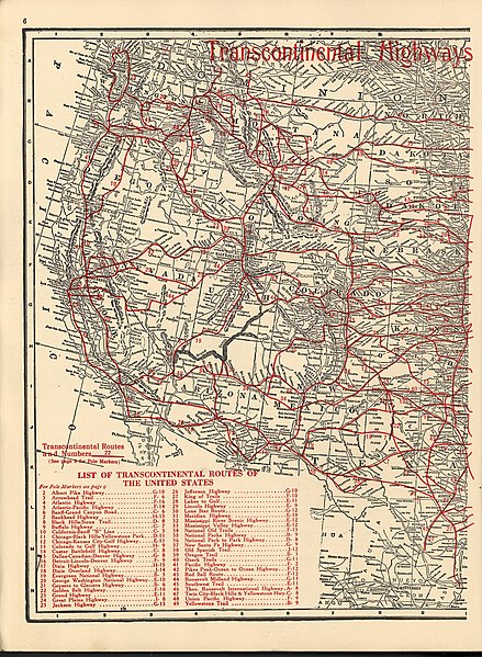 Image: Cram Transcontinental Highways of the United States 1922 UTA (left)