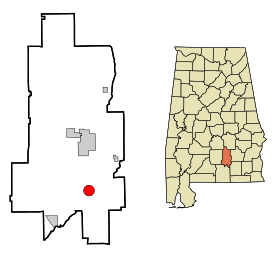 Crenshaw County Alabama Incorporated and Unincorporated areas Brantley Highlighted.svg