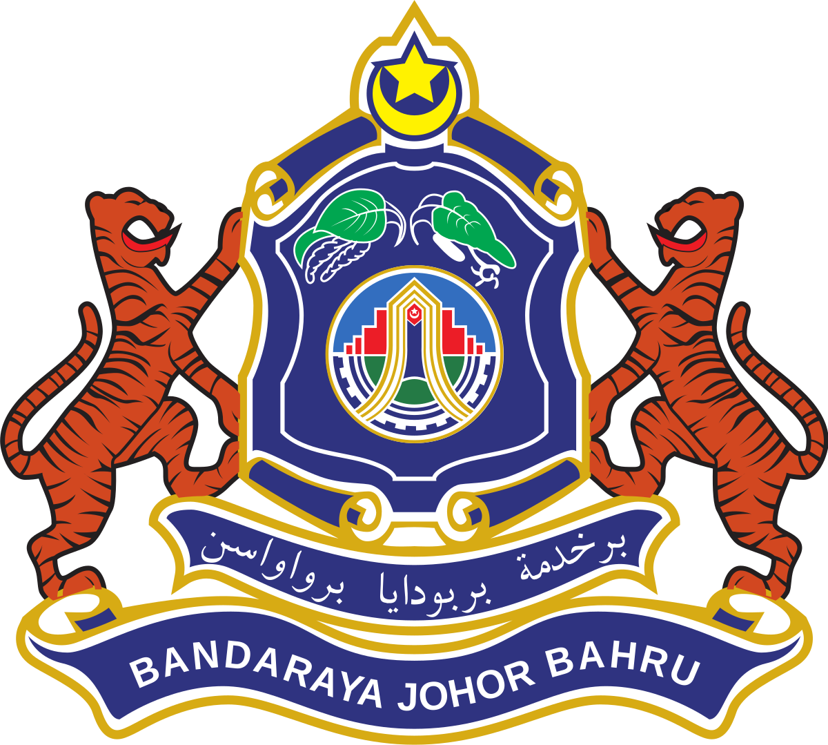 File Crest Of Johor Bahru Svg Wikimedia Commons