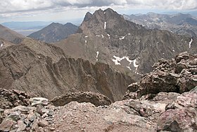 Summit view fra Kit Carson Peak.