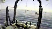 Thumbnail for File:Crew Dragon Endeavour being hoisted onto aft of GO Navigator vessel.png