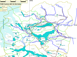 מפת אגן הניקוז של הנהר סראנו