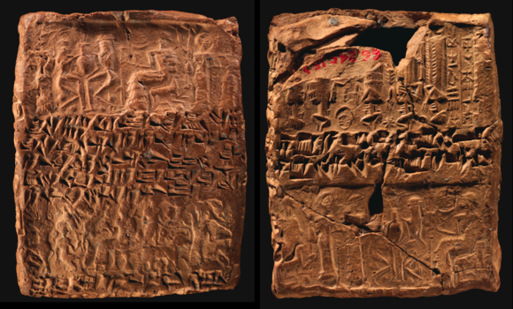 Old Assyrian cuneiform tablet from Kültepe recording the repayment of a loan, impressed with four different cylinder seals