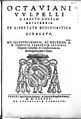 Octauiani Vulpelli a Sancto Angelo Metaurense. De libertate ecclesiastica libellus., Vrbini : apud Bartholomaeum, & Simonem Ragusios fratres, 1595.