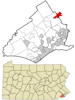 Location in Delaware County and the U.S. state of پنسیلوانیا ایالتی