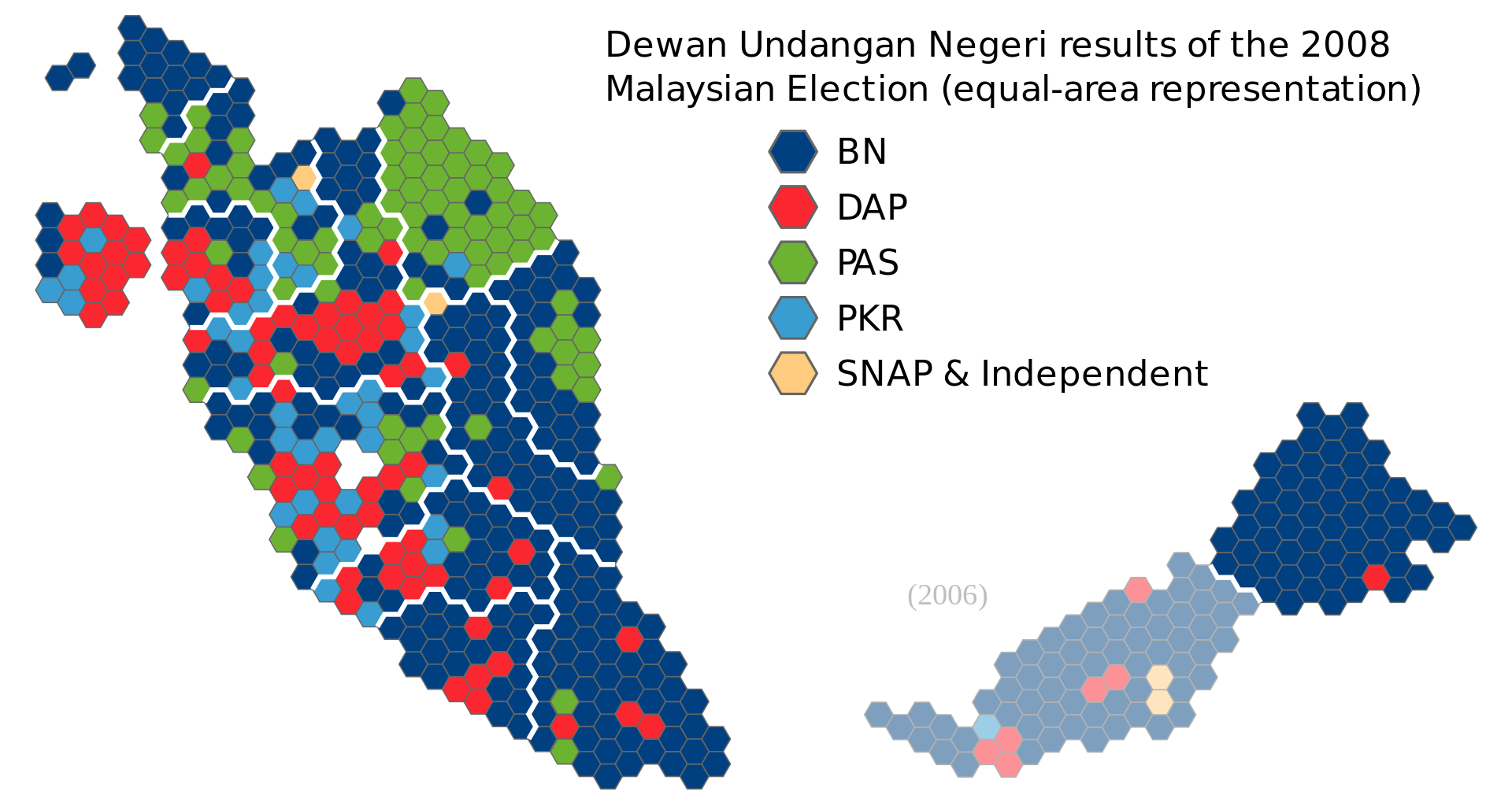 Results of the 2008 Malaysian general election by state 