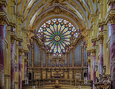 Seufert organ from 1743 in the former abbey church in Ebrach