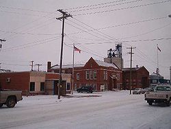 Downtown Enderlin: postane, tarih merkezi, belediye binası