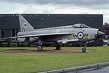 English Electric Lightning F.1 XM144 of No. 74 (Fighter) Squadron, the Lightning entered service with the squadron at Coltishall in June 1960. English Electric Lightning F1, UK - Air Force AN1858888.jpg