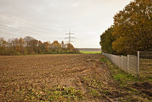 During the sugar beet harvest in late autumn in very moist soil condition, the lanes of agricultural equipment causes soil compaction of the clay soil. Ernteschaden.jpg
