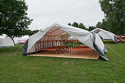 Zelt im Erstaufnahmelager Jenfelder Moorpark 3