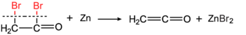 Ethenone synthesis from bromoacetyl bromide.png