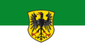 Flagge der Stadt Harburg (Schwaben) mit Wappen.png