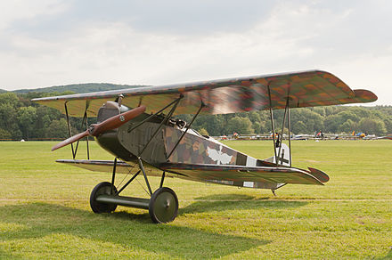 Airworthy Fokker D.VII reproduction incorporating an original engine and parts