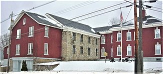 The Fulton County Jail, built in 1773 and expanded c.1806, became Fort Johnstown and was the headquarters of American militiamen who fought in the Battle of Johnstown in the American Revolutionary War. {NRHP)