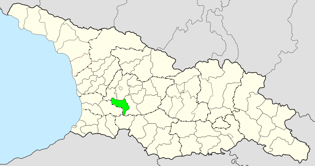 瓦尼市镇在格鲁吉亚的位置
