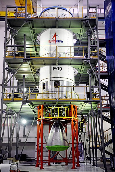 File:GSLV-F09 Liquid Stage at Stage Processing Facility.jpg